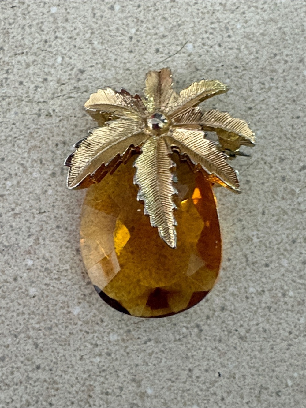 Vintage Signed Sarah Coventry Pineapple Brooch